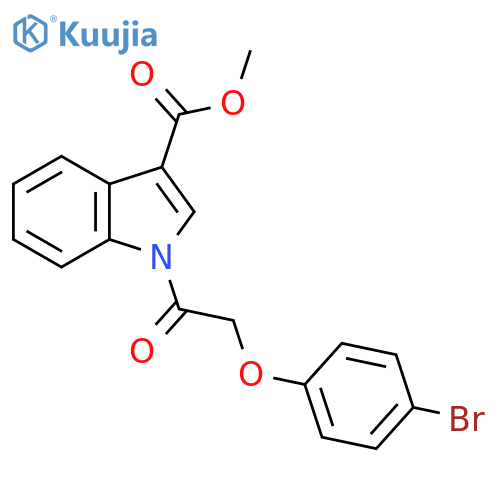 Methyl 1-[(4-bromophenoxy)acetyl]-1H-indole-3-carboxylate structure