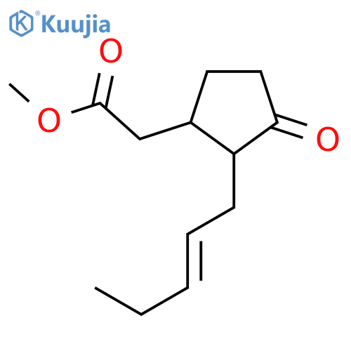 Cyclopentaneacetic acid, 3-oxo-2-(2-pentenyl)-methyl ester, [1-alpha, 2-alpha (Z)] structure