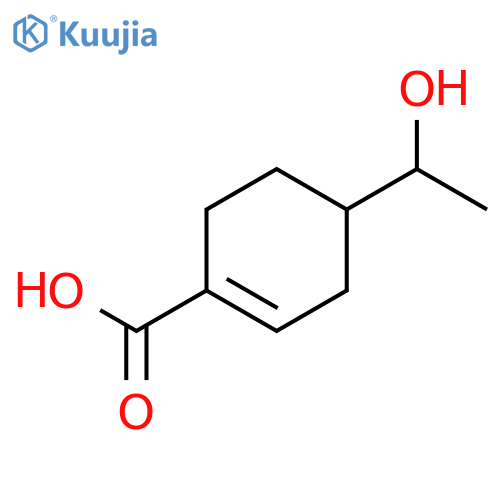 1-Cyclohexene-1-carboxylic acid, 4-(1-hydroxyethyl)- (9CI) structure