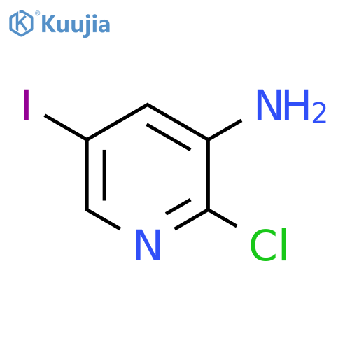 2-chloro-5-iodo-pyridin-3-amine structure