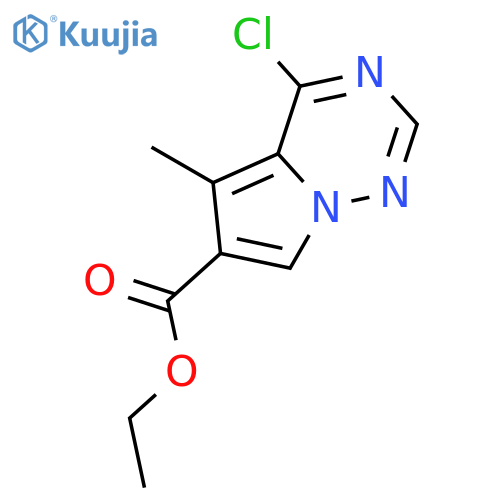 Ethyl 4-chloro-5-methylpyrrolo[2,1-f][1,2,4]triazine-6-carboxylate structure