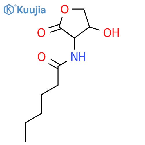 Hexanamide,N-[(3S,4R)-tetrahydro-4-hydroxy-2-oxo-3-furanyl]- structure