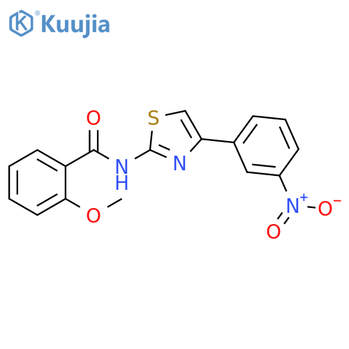 2-methoxy-N-[4-(3-nitrophenyl)-1,3-thiazol-2-yl]benzamide structure