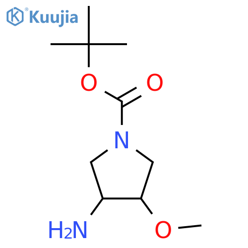 tert-butyl trans-3-amino-4-methoxy-pyrrolidine-1-carboxylate structure