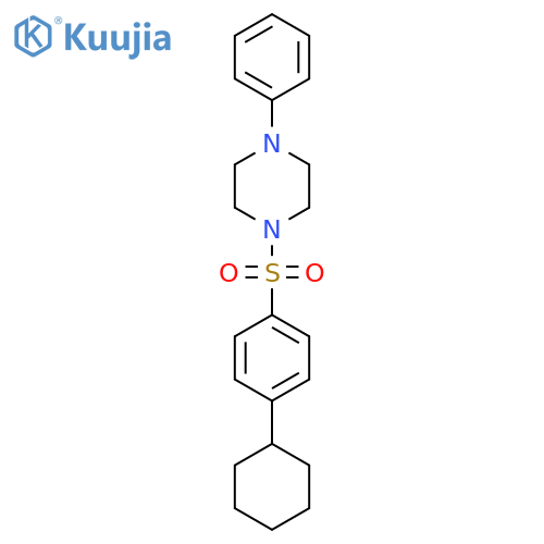 1-(4-cyclohexylbenzenesulfonyl)-4-phenylpiperazine structure