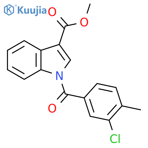 Methyl 1-(3-chloro-4-methylbenzoyl)-1H-indole-3-carboxylate structure