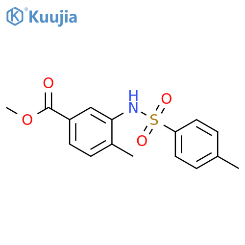 Benzoic acid, 4-methyl-3-[[(4-methylphenyl)sulfonyl]amino]-, methyl ester structure
