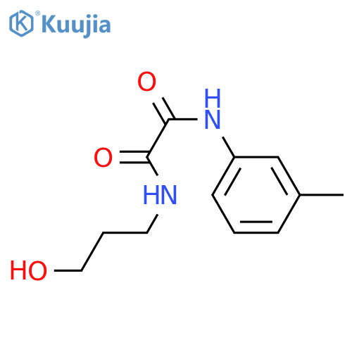 N-(3-hydroxypropyl)-N'-(3-methylphenyl)ethanediamide structure