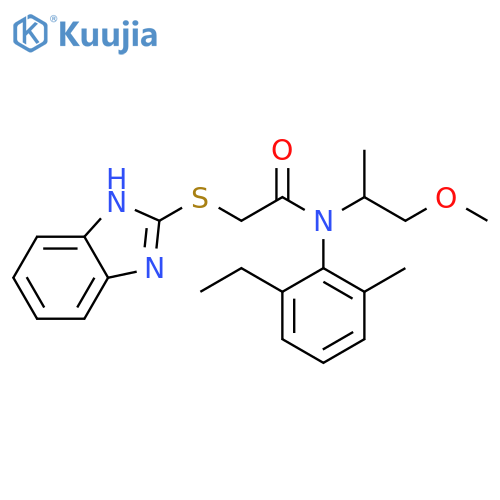 2-(1H-1,3-benzodiazol-2-ylsulfanyl)-N-(2-ethyl-6-methylphenyl)-N-(1-methoxypropan-2-yl)acetamide structure