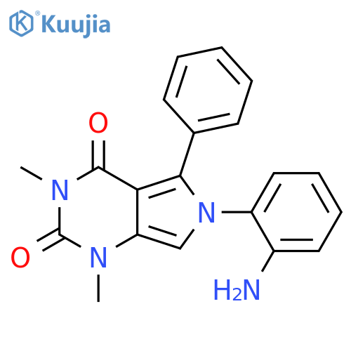 6-(2-aMinophenyl)-1,3-diMethyl-5-phenyl-1H-pyrrolo[3,4-d]pyriMidine-2,4(3H,6H)-dione structure