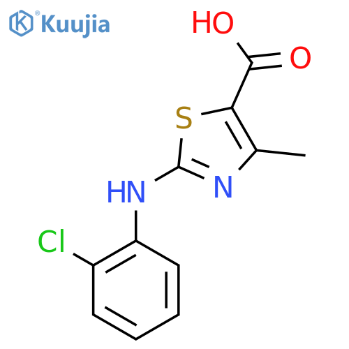 2-[(2-chlorophenyl)amino]-4-methyl-1,3-thiazole-5-carboxylic Acid structure
