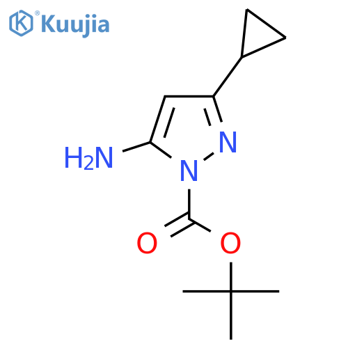 tert-butyl 5-amino-3-cyclopropyl-1H-pyrazole-1-carboxylate structure