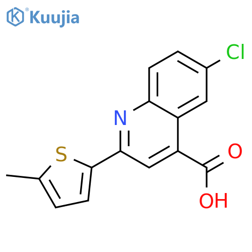 6-Chloro-2-(5-methylthien-2-yl)quinoline-4-carboxylic acid structure