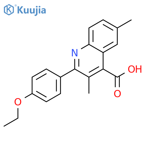 2-(4-Ethoxyphenyl)-3,6-dimethylquinoline-4-carboxylic acid structure