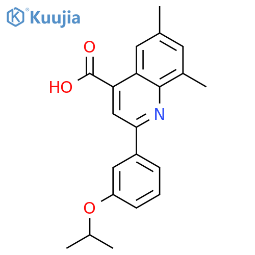 2-(3-Isopropoxyphenyl)-6,8-dimethylquinoline-4-carboxylic acid structure