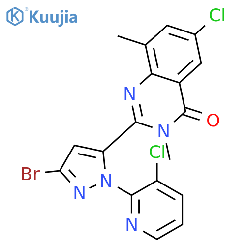 2-3-Bromo-1-(3-chloro-2-pyridinyl)-1H-pyrazol-5-yl-6-chloro-3,8-dimethyl-4(3H)-quinazolinone structure