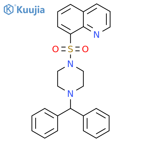 8-{[4-(diphenylmethyl)piperazin-1-yl]sulfonyl}quinoline structure