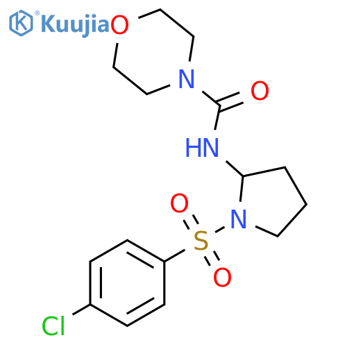 N-1-(4-chlorobenzenesulfonyl)pyrrolidin-2-ylmorpholine-4-carboxamide structure