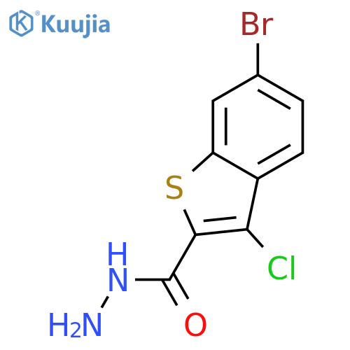 6-Bromo-3-chloro-benzo[b]thiophene-2-carboxylic acid hydrazide structure