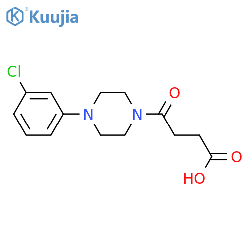 4-4-(3-Chlorophenyl)piperazin-1-yl-4-oxobutanoic acid structure
