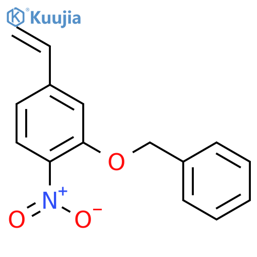 Benzene, 4-ethenyl-1-nitro-2-(phenylmethoxy)- structure