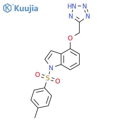 1-(4-methylbenzenesulfonyl)-4-[(1H-1,2,3,4-tetrazol-5-yl)methoxy]-1H-indole structure