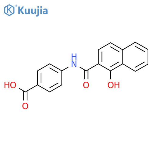 4-{[(1-Hydroxynaphthalen-2-yl)carbonyl]amino}benzoic acid structure