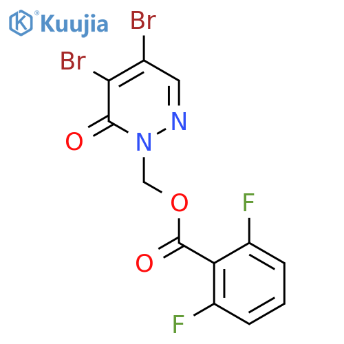 (4,5-Dibromo-6-oxo-1,6-dihydropyridazin-1-yl)methyl 2,6-difluorobenzoate structure