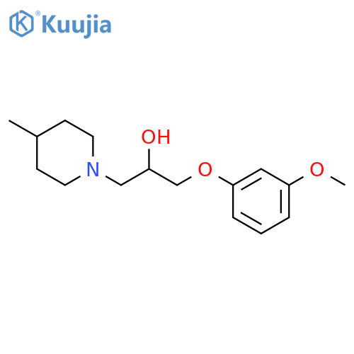 1-(3-methoxyphenoxy)-3-(4-methylpiperidin-1-yl)propan-2-ol structure