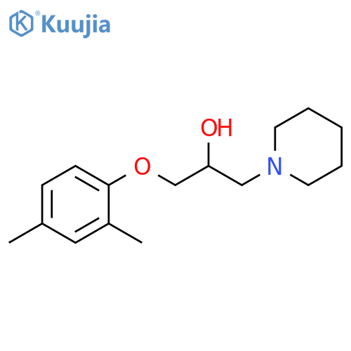 1-(2,4-dimethylphenoxy)-3-(piperidin-1-yl)propan-2-ol structure
