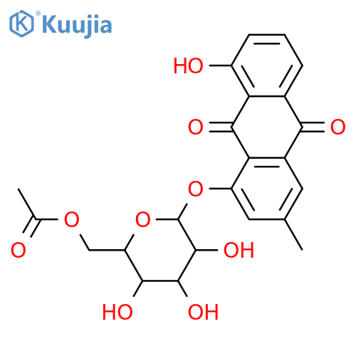 1,8-Dihydroxy-3-methylanthraquinone; 1-O-(6-O-Acetyl-β-D-glucopyranoside) structure