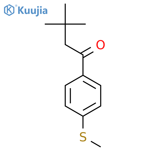 3,3-dimethyl-1-(4-methylsulfanylphenyl)butan-1-one structure