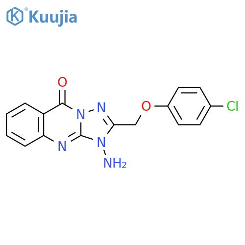 3-amino-2-[(4-chlorophenoxy)methyl]-3H,9H-[1,2,4]triazolo[3,2-b]quinazolin-9-one structure