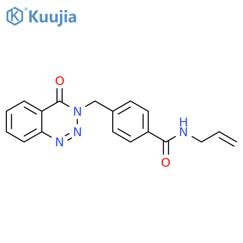 4-(4-oxo-3,4-dihydro-1,2,3-benzotriazin-3-yl)methyl-N-(prop-2-en-1-yl)benzamide structure
