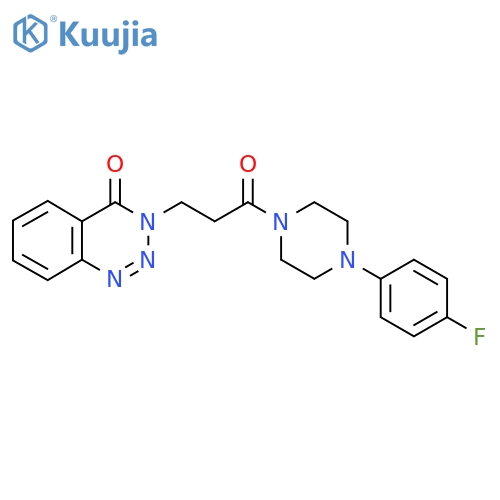 3-{3-4-(4-fluorophenyl)piperazin-1-yl-3-oxopropyl}-3,4-dihydro-1,2,3-benzotriazin-4-one structure