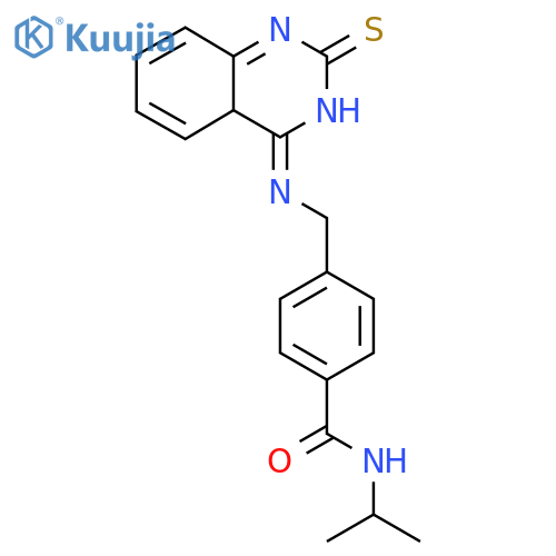 N-(propan-2-yl)-4-{[(2-sulfanylidene-1,2-dihydroquinazolin-4-yl)amino]methyl}benzamide structure