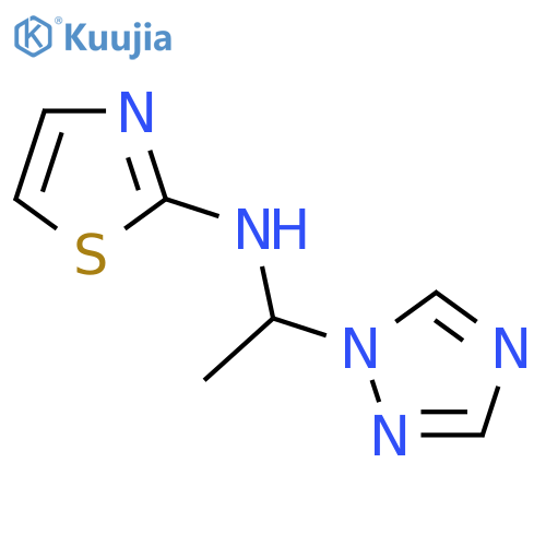 N-[1-(1H-1,2,4-Triazol-1-yl)ethyl]-1,3-thiazol-2-amine structure