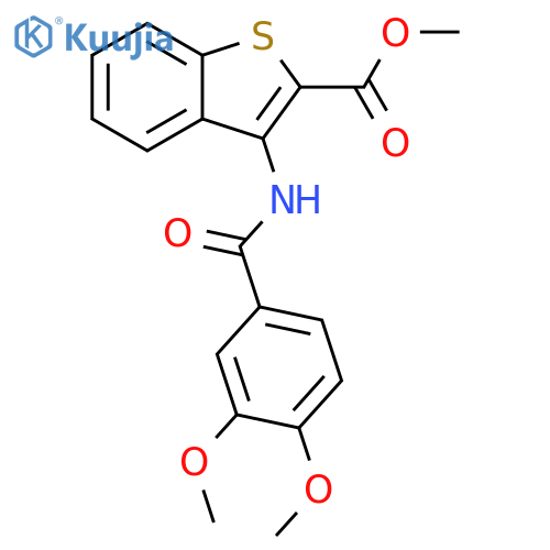 methyl 3-(3,4-dimethoxybenzamido)-1-benzothiophene-2-carboxylate structure