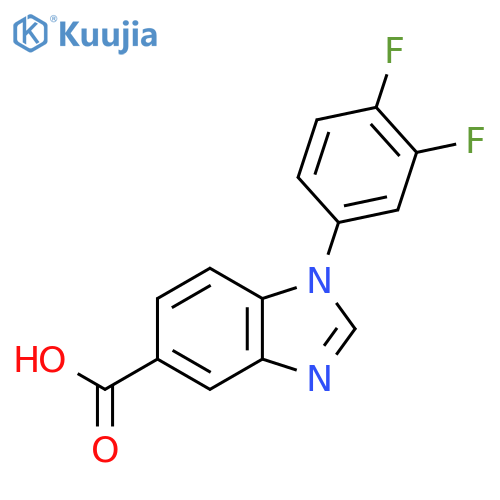 1-(3,4-Difluorophenyl)-1H-benzimidazole-5-carboxylic acid structure