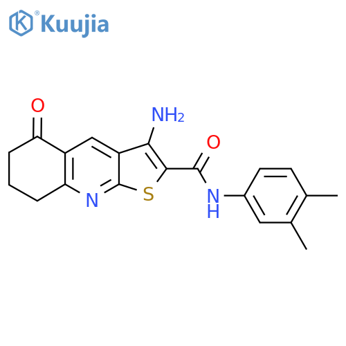 3-amino-N-(3,4-dimethylphenyl)-5-oxo-5H,6H,7H,8H-thieno2,3-bquinoline-2-carboxamide structure