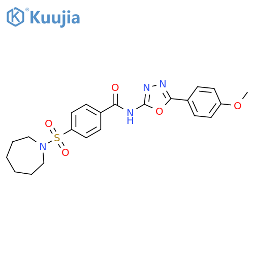 4-(azepane-1-sulfonyl)-N-5-(4-methoxyphenyl)-1,3,4-oxadiazol-2-ylbenzamide structure