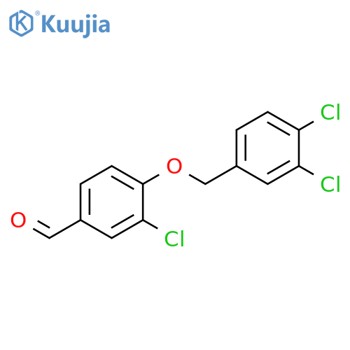 Benzaldehyde, 3-chloro-4-[(3,4-dichlorophenyl)methoxy]- structure