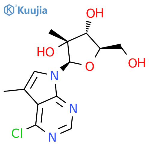 7H-Pyrrolo[2,3-d]pyrimidine, 4-chloro-5-methyl-7-(2-C-methyl-b-D-ribofuranosyl)- structure