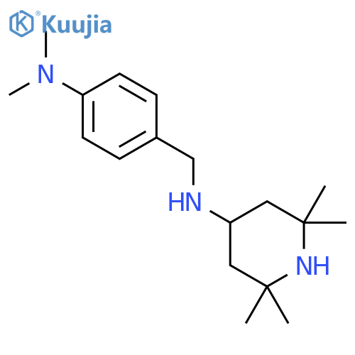 (4-Dimethylamino-benzyl)-(2,2,6,6-tetramethyl-piperidin-4-yl)-amine structure
