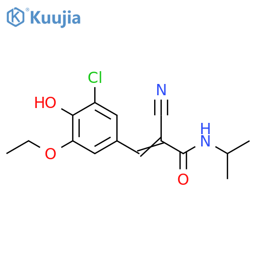 (2E)-3-(3-chloro-5-ethoxy-4-hydroxyphenyl)-2-cyano-N-(propan-2-yl)prop-2-enamide structure