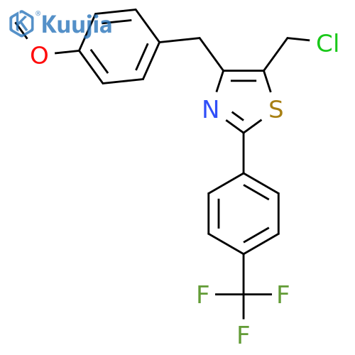 5-(Chloromethyl)-4-[(4-methoxyphenyl)methyl]-2-[4-(trifluoromethyl)phenyl]thiazole structure