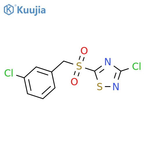 1,2,4-Thiadiazole,3-chloro-5-[[(3-chlorophenyl)methyl]sulfonyl]- structure