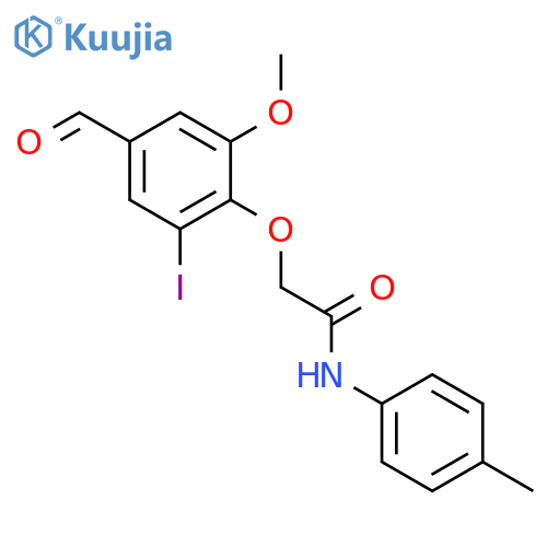 2-(4-Formyl-2-iodo-6-methoxy-phenoxy)-N-p-tolyl-acetamide structure