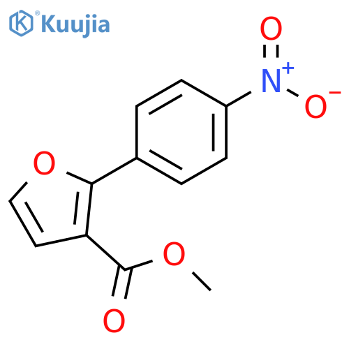 3-Furancarboxylic acid, 2-(4-nitrophenyl)-, methyl ester structure