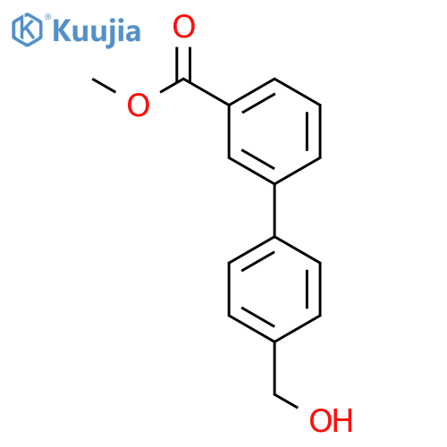 [1,1'-Biphenyl]-3-carboxylicacid, 4'-(hydroxymethyl)-, methyl ester structure